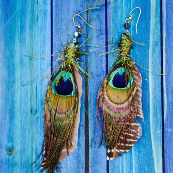 Jewelry - Peacock Feather Earrinngs